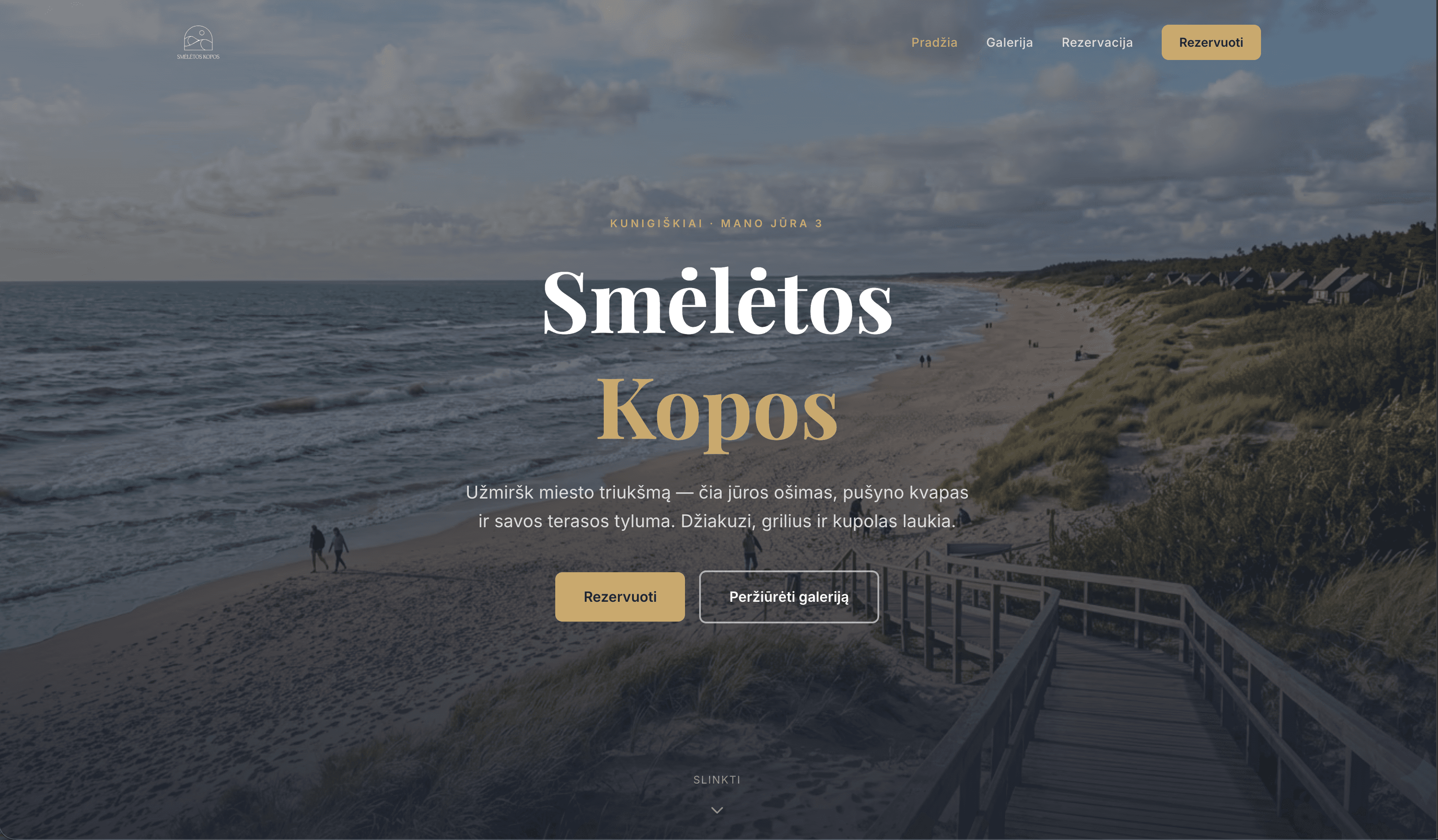 Smėlėtos Kopos – apartamentų nuomos svetainė prie jūros